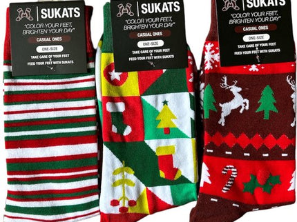 Sukats® The Casual Ones | 3, 6 of 9 Paar | Dames en Herensokken | Kerstsokken | Vrolijke Sokken | Cadeau sokken