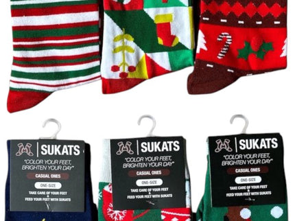 Sukats® The Casual Ones | 3, 6 of 9 Paar | Dames en Herensokken | Kerstsokken | Vrolijke Sokken | Cadeau sokken