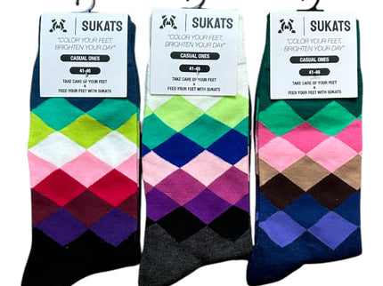 Sukats® The Casual Ones | 3, 6 of 9 Paar | Herensokken | Vrolijke Sokken | Cadeau sokken
