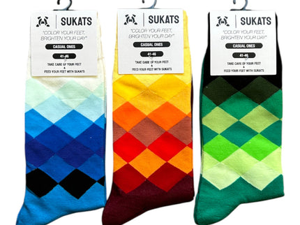 Sukats® The Casual Ones | 3, 6 of 9 Paar | Herensokken | Vrolijke Sokken | Cadeau sokken