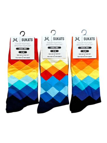 Sukats® The Casual Ones | 3, 6 of 9 Paar | Herensokken | Vrolijke Sokken | Cadeau sokken
