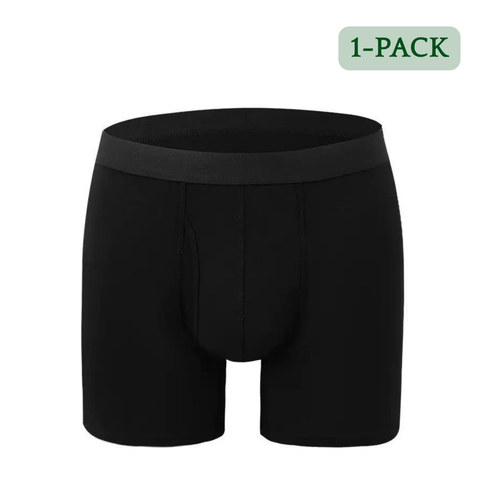 Hipperboo bamboe onderbroek 1-pack zwart met opening