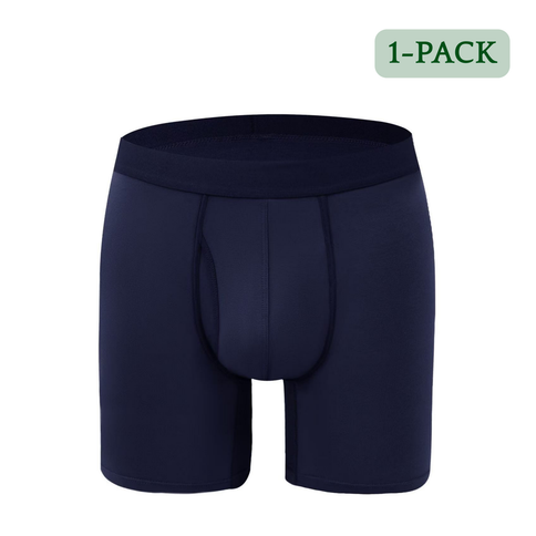 1-pack hipperboo bamboe onderbroek marineblauw met opening