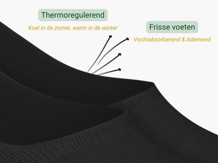Hipperboo® Bamboe Sneakersokken | 10 Paar | Enkelsokken | Korte Sokken | Naadloos