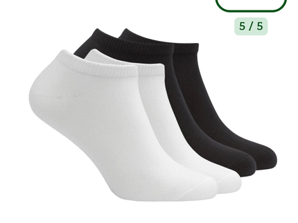 Hipperboo® Bamboe Sneakersokken | 10 Paar | Enkelsokken | Korte Sokken | Naadloos