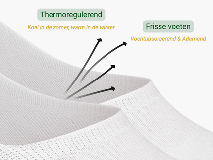 Hipperboo® Bamboe Sneakersokken | 10 Paar | Enkelsokken | Korte Sokken | Naadloos