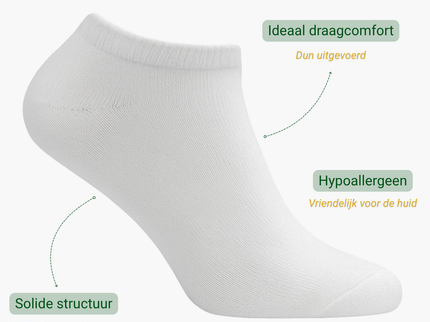 Hipperboo® Bamboe Sneakersokken | 10 Paar | Enkelsokken | Korte Sokken | Naadloos
