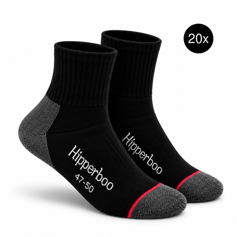 Hipperboo bamboe werksokken kort maat 47-50 – 20 paar