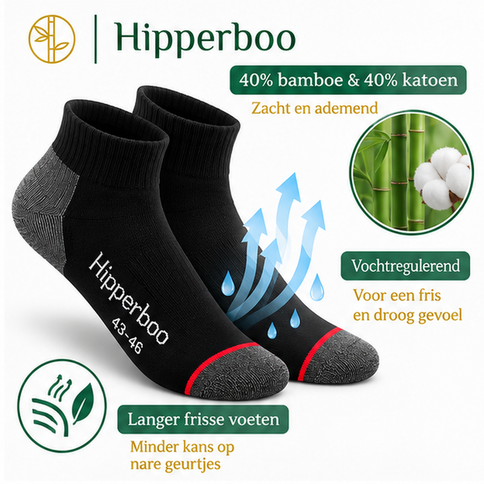 Hipperboo bamboe werksokken kort – eigenschappen