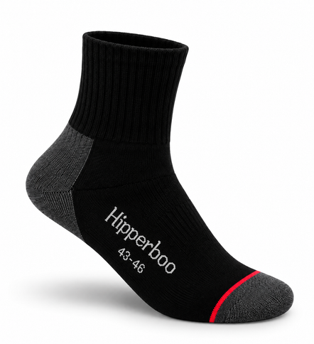 Hipperboo bamboe werksokken kort maat 43-46 – enkele sok