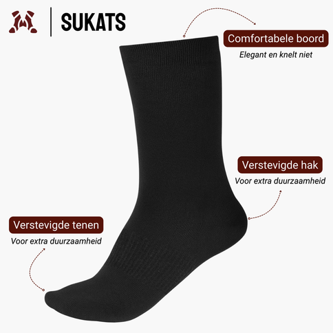 Sukats® Merino Wol Sokken | 4 of 8 Paar | Wollen Sokken | Naadloos | Casual Sokken