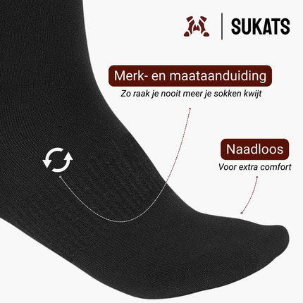 Sukats® Merino Wol Sokken | 4 of 8 Paar | Wollen Sokken | Naadloos | Casual Sokken