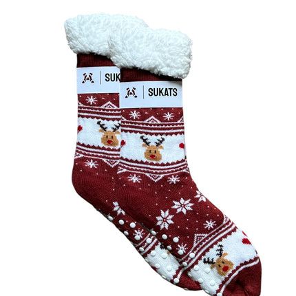 Sukats® Huissokken | 1, 3 of 6 Paar | Anti-slip sokken | Kerstsokken | Fluffy Sokken | Slofsokken | Verwarmde Sokken | Meerdere Kleuren
