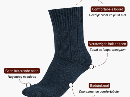 Sukats® Alpaca Sokken | 4 of 8 Paar | Wollen Sokken | Warme Sokken | Huissokken