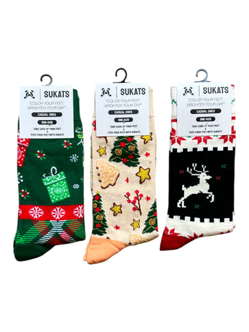 Sukats® The Casual Ones | 3, 6 of 9 Paar | Dames en Herensokken | Kerstsokken | Vrolijke Sokken | Cadeau sokken