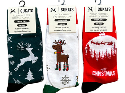 Sukats® The Casual Ones | 3, 6 of 9 Paar | Dames en Herensokken | Kerstsokken | Vrolijke Sokken | Cadeau sokken