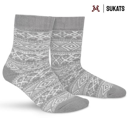Sukats® Noorse Huissokken met Wol | 1 of 3 Paar | Wollen Sokken | Bedsokken | Warme Sokken