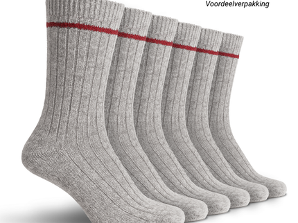 Sukats® The Norwegians | 3 of 6 Paar | Noorse Sokken | Wollen Sokken | Werksokken | Badstofzool