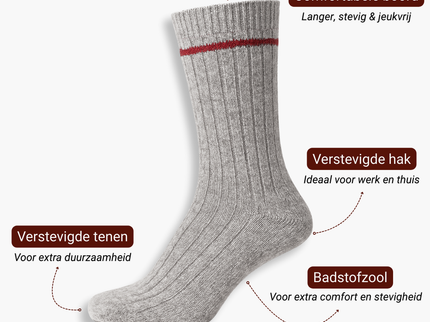 Sukats® The Norwegians | 3 of 6 Paar | Noorse Sokken | Wollen Sokken | Werksokken | Badstofzool