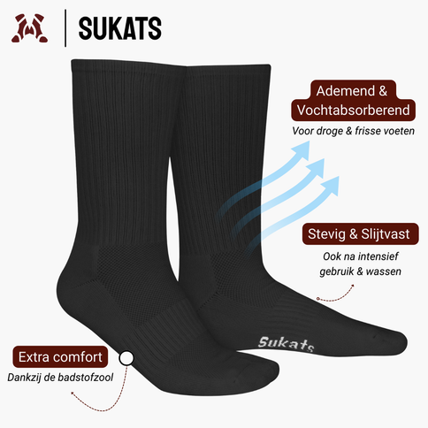 Sukats® The Sporter | 6 Paar | Sportsokken | Tennissokken | Naadloos | Hardloopsokken