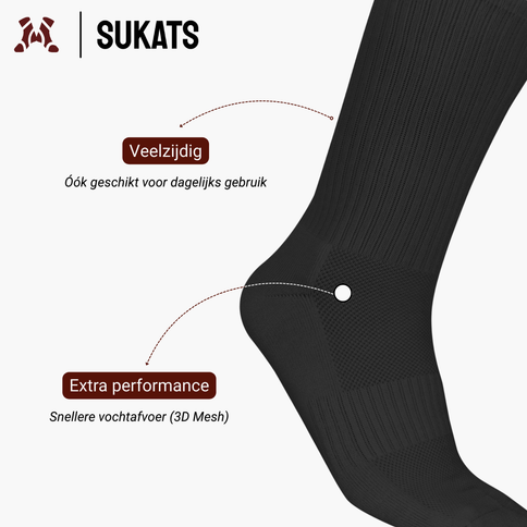 Sukats® The Sporter | 6 Paar | Sportsokken | Tennissokken | Naadloos | Hardloopsokken