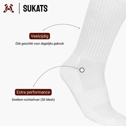 Sukats® The Sporter | 6 Paar | Sportsokken | Tennissokken | Naadloos | Hardloopsokken