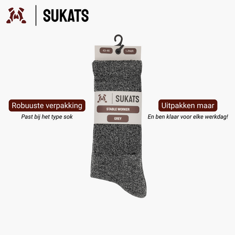 Sukats® Noorse Werksokken | 3 of 6 Paar | Stable Worker | Verstevigd