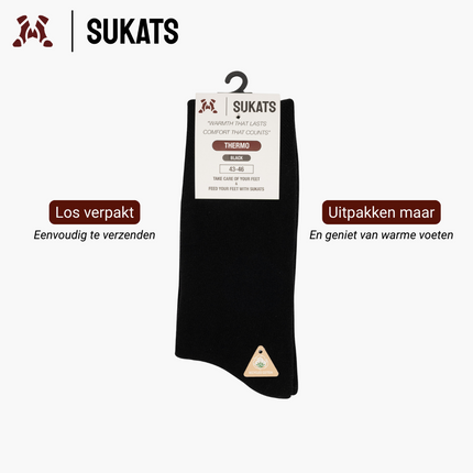 Sukats® Thermosokken | 3 of 6 Paar | Werksokken | Naadloos | Warme Sokken