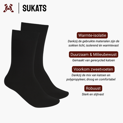 Sukats® Thermosokken | 3 of 6 Paar | Werksokken | Naadloos | Warme Sokken