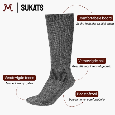 Sukats® Thermo Werksokken | 3 of 6 Paar | Thermosokken | Verstevigd