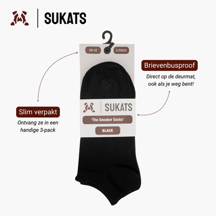 Sukats® Sneakersokken | 6 of 12 Paar | Enkelsokken | Korte Sokken | Naadloos