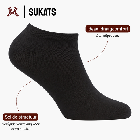 Sukats® Sneakersokken | 6 of 12 Paar | Enkelsokken | Korte Sokken | Naadloos