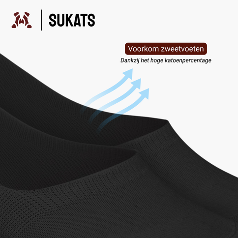Sukats® Sneakersokken | 6 of 12 Paar | Enkelsokken | Korte Sokken | Naadloos