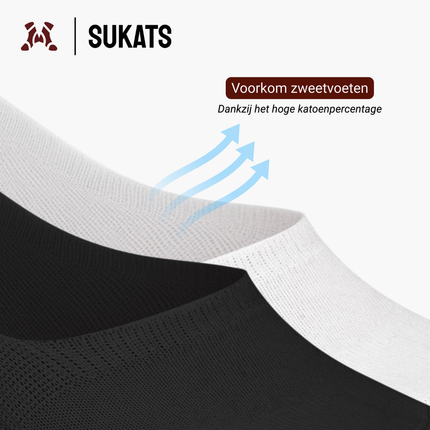Sukats® Sneakersokken | 6 of 12 Paar | Enkelsokken | Korte Sokken | Naadloos