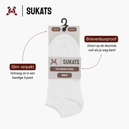 Sukats® Sneakersokken | 6 of 12 Paar | Enkelsokken | Korte Sokken | Naadloos