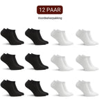 Zwart/Wit / 35-38 / 12 Paar