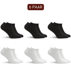 Zwart/Wit / 35-38 / 6 Paar
