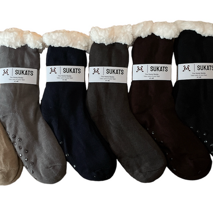 Sukats® Huissokken | 1, 3 of 6 Paar | Anti-slip sokken | Kerstsokken | Fluffy Sokken | Slofsokken | Verwarmde Sokken | Meerdere Kleuren