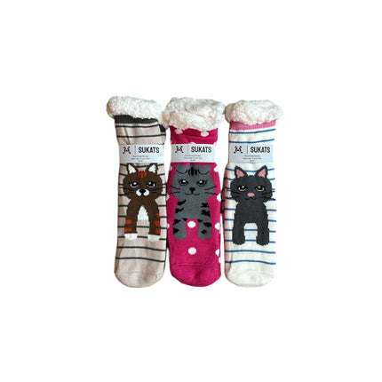 Sukats® Huissokken | 1, 3 of 6 Paar | Anti-slip sokken | Kerstsokken | Fluffy Sokken | Slofsokken | Verwarmde Sokken | Meerdere Kleuren