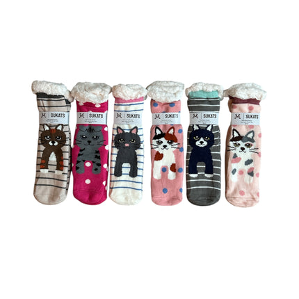 Sukats® Huissokken | 1, 3 of 6 Paar | Anti-slip sokken | Kerstsokken | Fluffy Sokken | Slofsokken | Verwarmde Sokken | Meerdere Kleuren