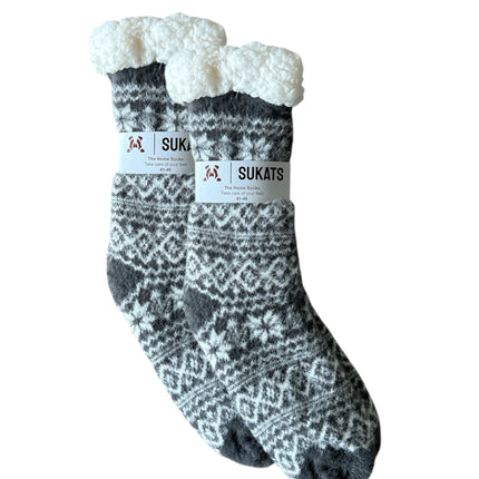 Sukats® Huissokken | 1, 3 of 6 Paar | Anti-slip sokken | Kerstsokken | Fluffy Sokken | Slofsokken | Verwarmde Sokken | Meerdere Kleuren