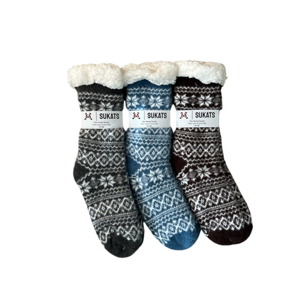 Sukats® Huissokken | 1, 3 of 6 Paar | Anti-slip sokken | Kerstsokken | Fluffy Sokken | Slofsokken | Verwarmde Sokken | Meerdere Kleuren