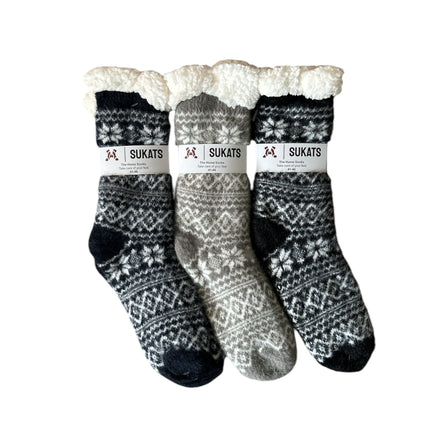 Sukats® Huissokken | 1, 3 of 6 Paar | Anti-slip sokken | Kerstsokken | Fluffy Sokken | Slofsokken | Verwarmde Sokken | Meerdere Kleuren