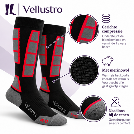 Vellustro merino wol compressiesokken – eigenschappen