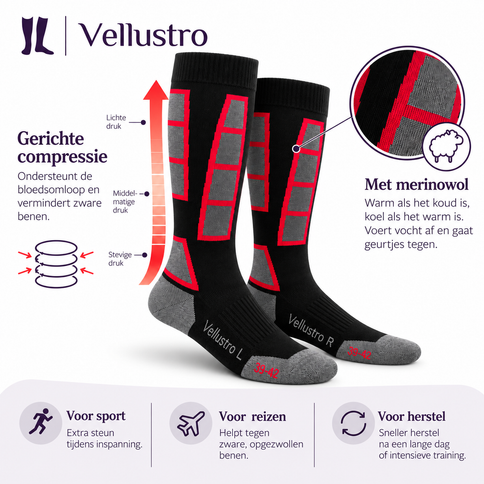 Vellustro merino wol compressiesokken – eigenschappen