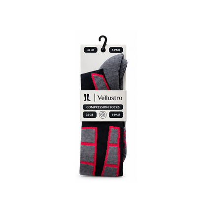 Vellustro merino wol compressiesokken maat 35-38 – verpakking