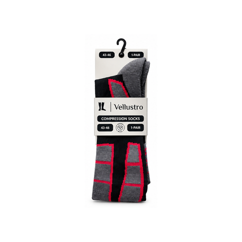 Vellustro merino wol compressiesokken maat 43-46 – verpakking
