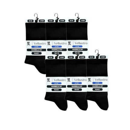 Vellustro® Marbella M7 Tennis- en Padelsokken | 3 of 6 Paar | Naadloos | Hardloopsokken