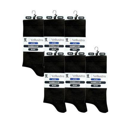 Vellustro® Marbella M7 Tennis- en Padelsokken | 3 of 6 Paar | Naadloos | Hardloopsokken