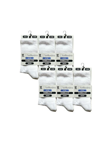 Vellustro® Marbella M7 Tennis- en Padelsokken | 3 of 6 Paar | Naadloos | Hardloopsokken
